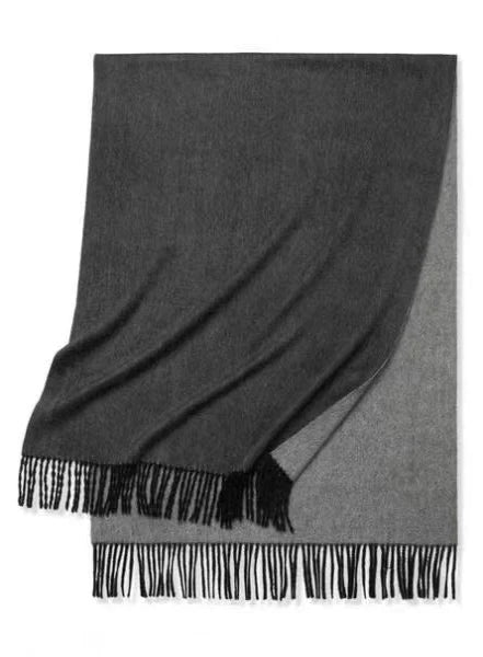 Big Size Scarf, Light Grey / Dark Grey