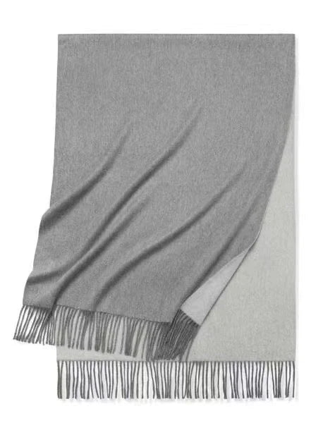 Big Size Scarf, Light Grey / Grey