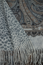 Load image into Gallery viewer, Paisley Scarf Grey
