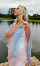 Load image into Gallery viewer, Super Thin Scarf Big Size, Degradé Rose/Light Blue
